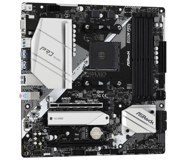 ASROCK Płyta główna B550M Pro4 AM4 4DDR4 HDMI/DP/D-SUB M.2 mATX B550M PRO4 - 569387 - zdjęcie 3